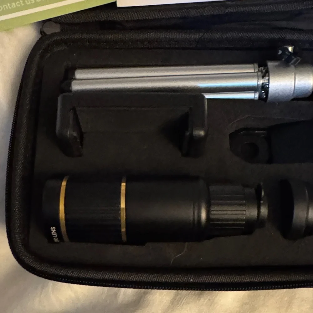 Black Phone Camera Lens Kit with Case